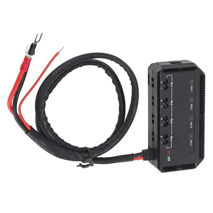 Motor Vehicle Safety Box 12V with Relay, 4 Specialist Safety Holder with LED Display, Universal for Car Motorcycle Truck RV Marine