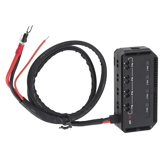Motor Vehicle Safety Box 12V with Relay, 4 Specialist Safety Holder with LED Display, Universal for Car Motorcycle Truck RV Marine