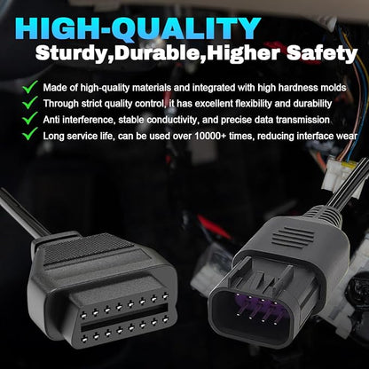 8 Pin OBD1 to 16 Pin OBD2 Adapter Cable Fit for Older Polaris,OBD1 to OBD2 Convertor Adapter Cable Compatible Older Polaris ATV Motorcycle Slingshot,RZR, Ranger, General, Sportsman, ACE,etc
