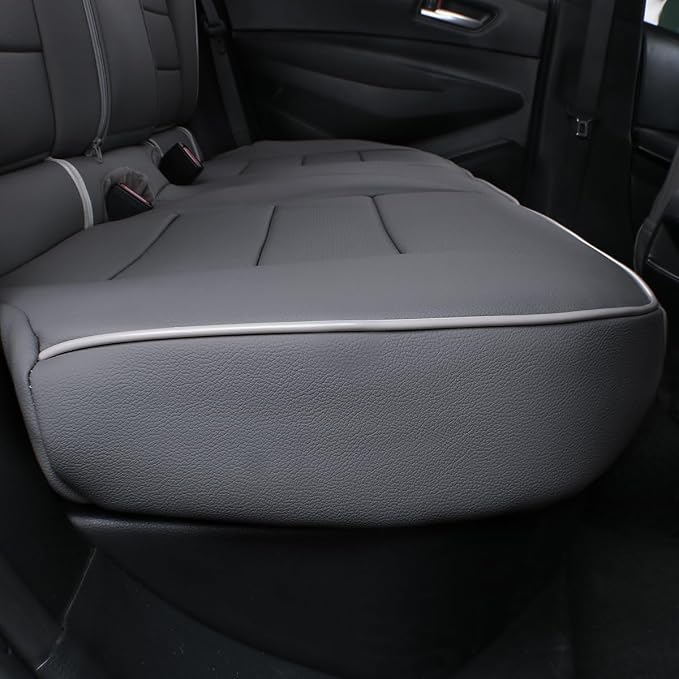 EKR Corolla Seat Covers Custom Fit for Toyota Corolla 2019 2020 2021 2022 2023 2024 2025 2026 Hatchback SE/XSE/Nightshade,Full Set Leather Car Seat Cover for SUV-Faux Leather(Gray)