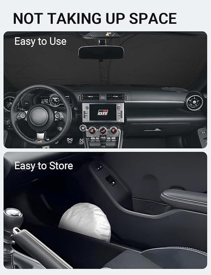 Proadsy 2026 Upgrade Front Windshield Sun Shade Foldable Sunshade Protector Custom Fit 2017-2025 GR86 Accessories