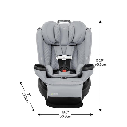 Evenflo Revolve360 Extend All-in-One Rotating Car Seat with Green & Gentle Fabric (Quartz)