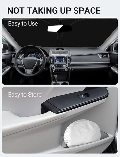 Proadsy 2026 Upgrade Front Windshield Sun Shade Foldable Sunshade Protector Custom Fit 2013-2017 Camry LE XLE Hybrid SE XSE Sedan Accessories