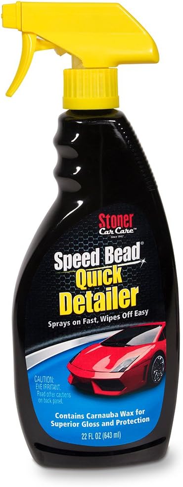 Stoner Car Care 92354 Speed Bead Quick Detailer Spray – Fast Detail Spray for Dust, Smudges and Light Contaminants – Enhances Gloss and Slickness With Carnauba Wax – 22 fl oz