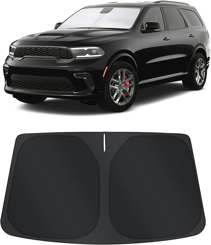 TINGLU Sun Shade for Dodge Challenger 2015-2023 Coupe,SRT Hellcat,Redeye,GT,RT,TA Coupe,Widebody,SXT,RT Scat Pack Accessories Windshield Sun Shade Window Shade UV Rays Protection Sun Visor Cover