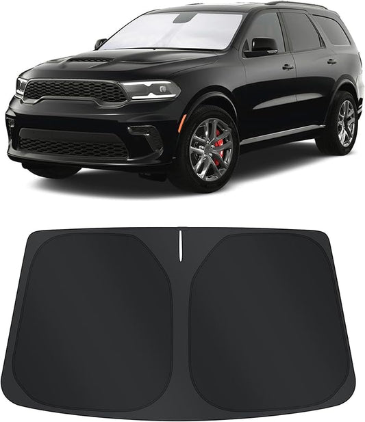 TINGLU Sun Shade for Dodge Challenger 2015-2023 Coupe,SRT Hellcat,Redeye,GT,RT,TA Coupe,Widebody,SXT,RT Scat Pack Accessories Windshield Sun Shade Window Shade UV Rays Protection Sun Visor Cover