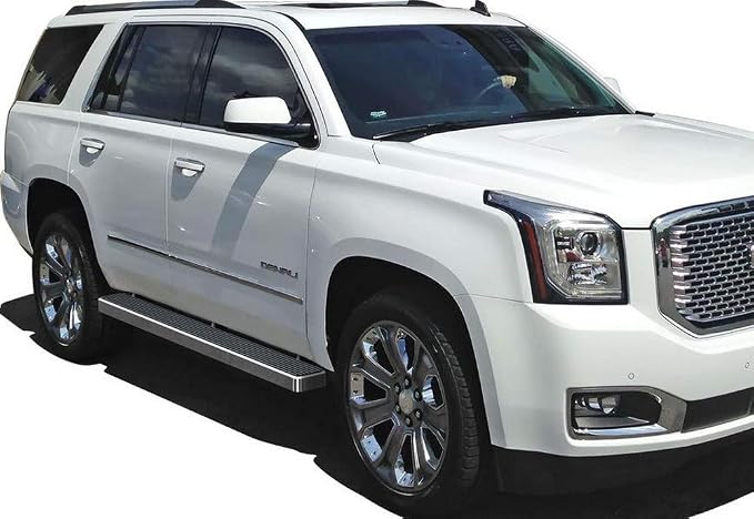 APS Running Boards (Nerf Bars Side Steps Step Bars) Compatible with Suburban 1500 Yukon XL 1500 2000-2020 (Exclude Z71 Denali) & Avalanche 02-13 (Silver 5in 304 Stainless Steel)