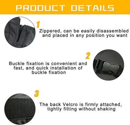 Mandark Car Trunk Organizer, Detachable Vehicle Seatback Hanging Storage Container with Zippers, Large Capacity Waterproof Auto Seat Back Trunk Bag Accessories, Universal for Most Vehicles (Black)