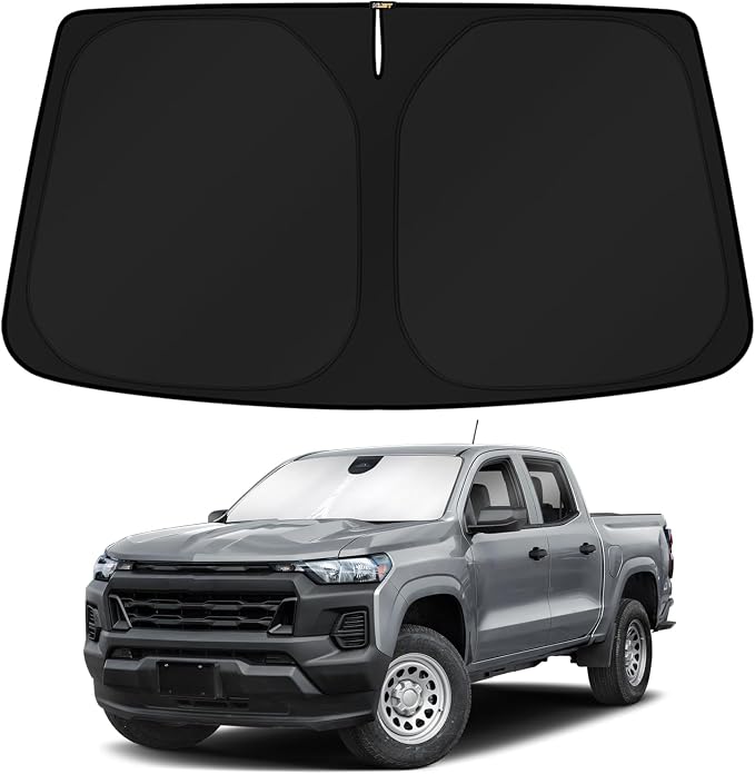 KUST Windshield Sun Shade for Chevrolet Chevy Colorado 2023 2024 2025 2026 Accessories Custom Fit Sunshades Sun Visor Protectors Blocks UV Rays