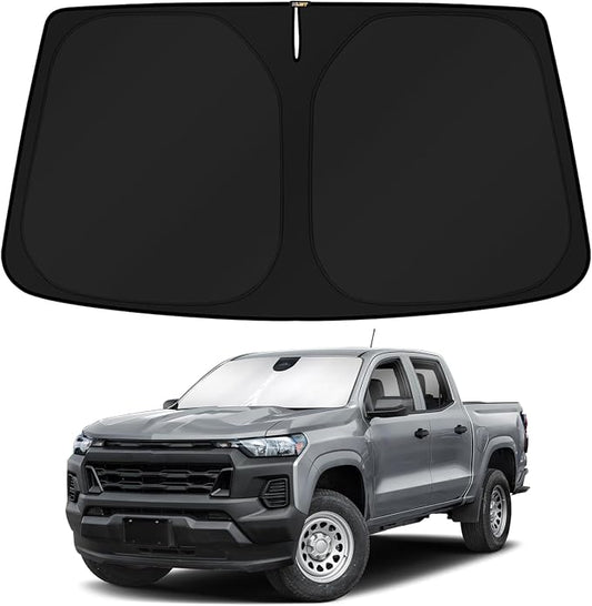 KUST Windshield Sun Shade for Chevrolet Chevy Colorado 2023 2024 2025 2026 Accessories Custom Fit Sunshades Sun Visor Protectors Blocks UV Rays