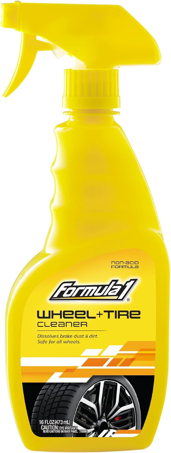 Formula 1 Wheel & Tire Cleaner - Removes Brake Dust and Dirt, Quickly Shines Rims & Tires, Safe for All Cars, Trucks, and Motorcycles (16 oz)