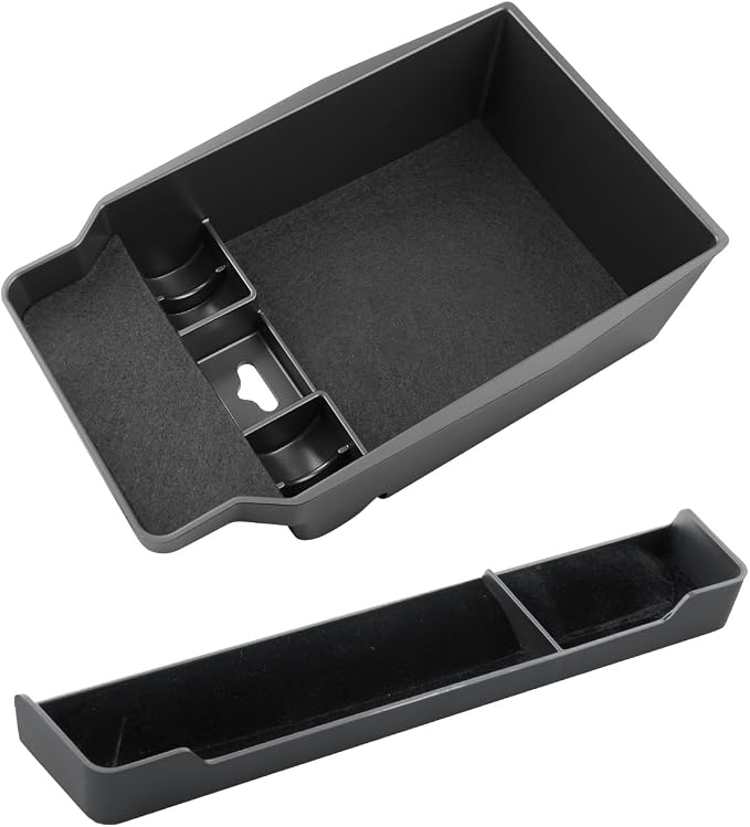 CDEFG 2Pcs for 2026 Mazda CX5 Center Console Organizer for 2026 Mazda CX-5 (S/Select/Preferred/Premium/Premium Plus) Accessories Middle Console Double Trays Storage Box