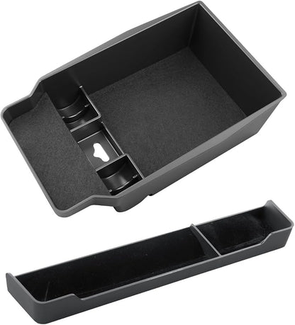 CDEFG 2Pcs for 2026 Mazda CX5 Center Console Organizer for 2026 Mazda CX-5 (S/Select/Preferred/Premium/Premium Plus) Accessories Middle Console Double Trays Storage Box