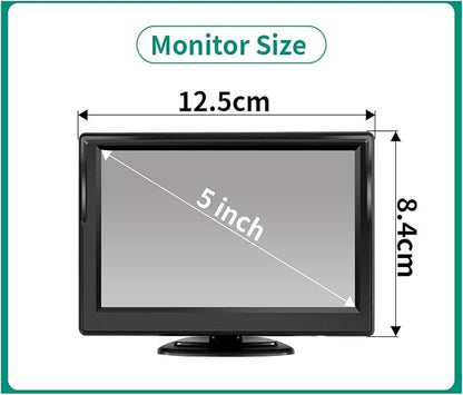 Reversing Camera Kit for Master 3 5-inch TFT LCD Car Dual Bracket Monitor with Brake Light Rear Waterproof Reverse Camera