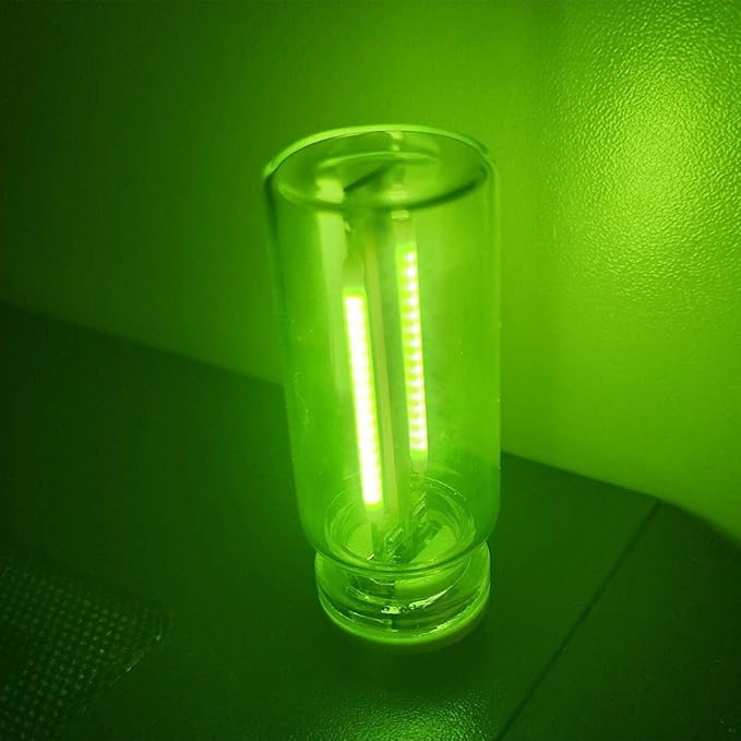 USB LED Interior Atmosphere Light, Plug-in USB Ambient Retro Lighting, Mini LED Car Interface Charging Night Light for Bedroom, Hallway (Green)
