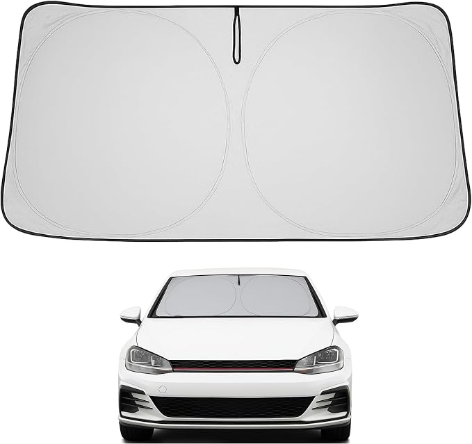 Proadsy 2026 Upgrade Front Windshield Sun Shade Foldable Sunshade Protector Custom Fit 2015-2021 Volkswagen Golf GTI Accessories
