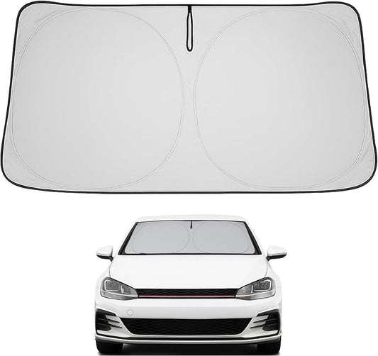 Proadsy 2026 Upgrade Front Windshield Sun Shade Foldable Sunshade Protector Custom Fit 2015-2021 Volkswagen Golf GTI Accessories