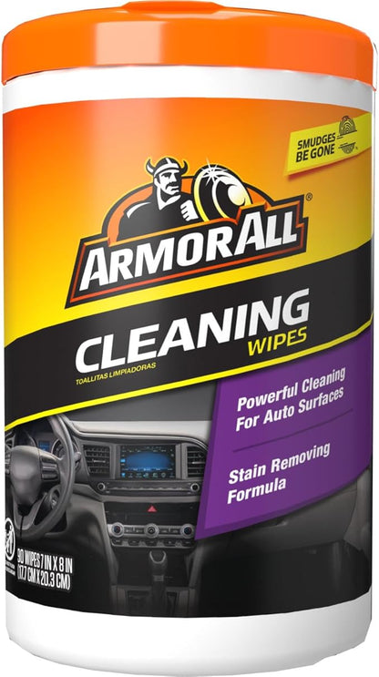Armor All Car Cleaning Wipes 90-Count - Convenient Car Interior, Dashboard, Leather, Fabric & Vinyl Wipes, Gift for Car Lovers