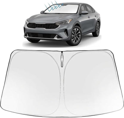 Proadsy Windshield Sun Shade for Kia K4 2025-2026 Foldable Front Sunshade Protector Sun Visor Blocks UV Rays Keep Car Cooler Accessories