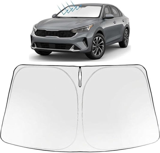 Proadsy Windshield Sun Shade for Kia K4 2025-2026 Foldable Front Sunshade Protector Sun Visor Blocks UV Rays Keep Car Cooler Accessories