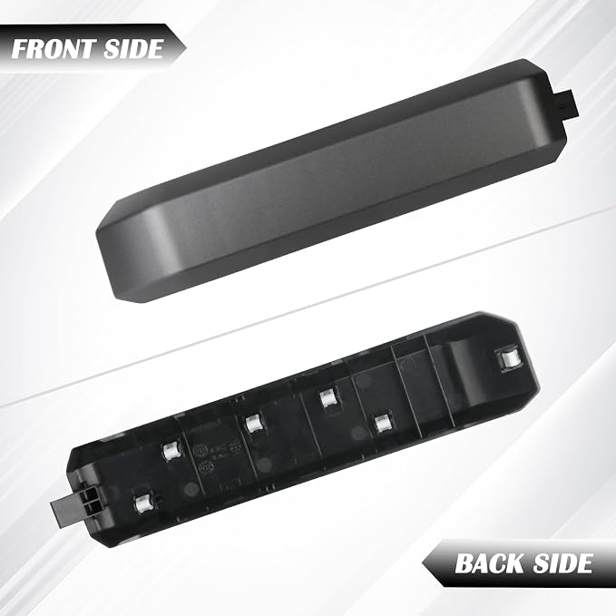 TQPONLY 1 Pcs Interior Inner Door Handle Cover Trim | Compatible with 2015-2020 Ford F150 Truck Accessories Replacement | Front Right Passenger Side Door Armrest Pull Handle (Dark Gray)