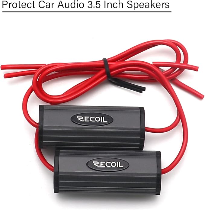 RECOIL BB-35 Bass Blocks Designed to Protect Car Audio 3.5 Inch Speakers, Eliminate Frequencies 0-2.8kHz at 4Ohms, Pair