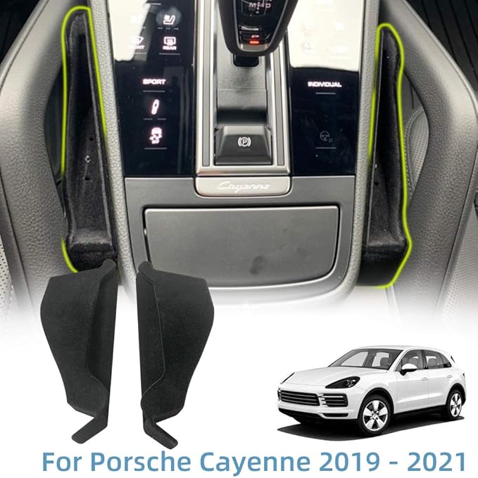 Front Row Armrest Box Storage Tray Compatible with Porsche Cayenne 2019-2025 Phone Container Armrest Organizer Handle Pocket ABS Tray Insert