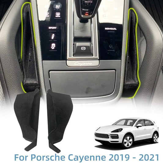 Front Row Armrest Box Storage Tray Compatible with Porsche Cayenne 2019-2025 Phone Container Armrest Organizer Handle Pocket ABS Tray Insert