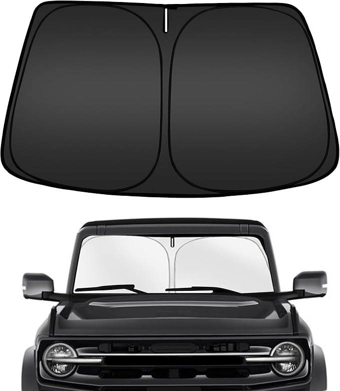 ARISMOTOR Windshield Sun Shade for Ford Bronco Sport 2021-2025 2026, Custom Fit Foldable Front Window Sunshade Sun Visor Protector, Block UV Rays Keep Your Car Cooler