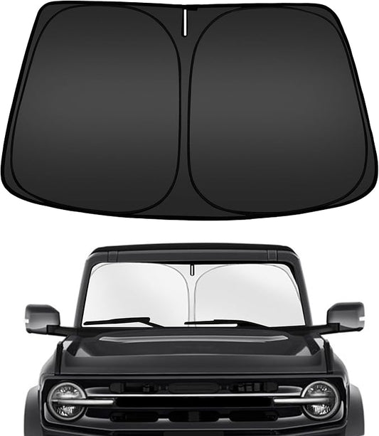 ARISMOTOR Windshield Sun Shade for Ford Bronco Sport 2021-2025 2026, Custom Fit Foldable Front Window Sunshade Sun Visor Protector, Block UV Rays Keep Your Car Cooler