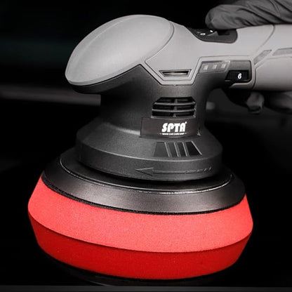 Red T10 Ultra-Fine Finishing Foam Polishing Pads, SPTA 1Pcs 3.5 Inch Face for 3 Inch 80mm Backing Plate Compound Buffing Sponge Pads for Car Buffer Polisher Compounding, Polishing and Waxing-FPBFS3R