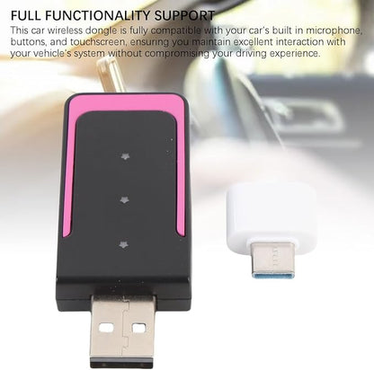 2 in 1 Wireless CarPlay Adapter, Wired to Wireless Converter for CarPlay and Android Auto, Bluetooth 5.0 WiFi Plug and Play Car Dongle CP508A (CP508B)