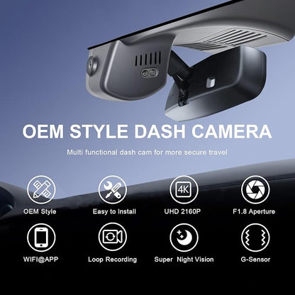 Mangoal Front 4K & Rear 1080p Dash Cam Custom fit for Mazda CX-50 2025 2026(Model B), UHD 2160P Video, Free App & WiFi, GPS, 128GB Card