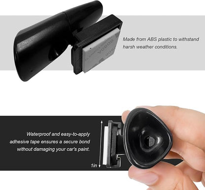 4 PCS Deer Whistles for Car, Wind Activated Deer Warning Whistle with Self-Adhesive, Waterproof Ultrasonic Animal Alert Avoid Collisions for Most Vehicles, Car Accessories (Black)