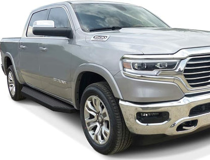 APS Black Stainless Steel Running Boards Style Compatible with Ram 1500 2009-2018 Crew Cab & Ram 2500 3500 2010-2026 (Side Steps Bars) 6in Wide
