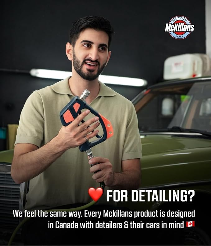 McKillans® 2026 Short Pressure Washer Gun with Upgraded Swivel - M22-14mm to 3/8 Quick Connect Included - High Pressure Water Handle - Power Washer Gun Compatible with Foam Cannon, Car Wash Gun