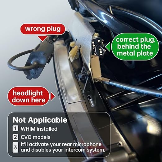 Apple Car Play Jumper Plug for 2019-2023 Harley Davidson Road Glide, Street Glide and HD Ultra Limited with Apple Carplay