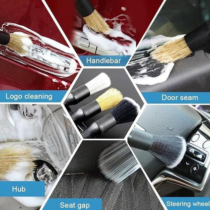 8PCS Car Detailing Brush Set, Car Detailing Brush, Soft Car Cleaning Brush, Suitable for Cleaning Car Interiors, Including Air Vents, Center Console, Seat Gaps, and More