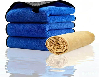 Car Cleaning Kit – Microfiber Towels for Cars, Chamois Cloth Drying Towels Car Detailing for Wash Interior and Glass, Complete Car Wash Set for a Spotless Finish