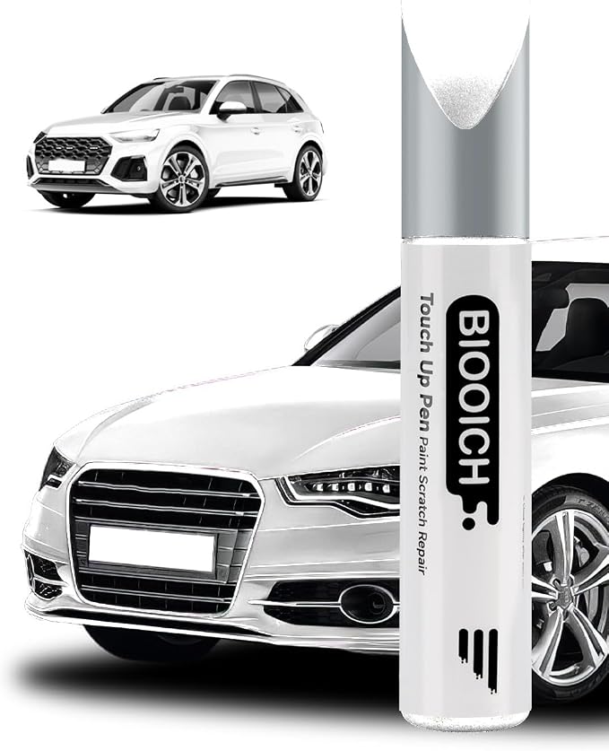 Touch Up Paint Pen Exact Color Match Car Chip and Scratch Repair (for Audi, Glacier White(2Y/LS9R))
