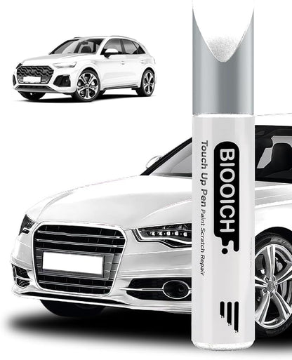 Touch Up Paint Pen Exact Color Match Car Chip and Scratch Repair (for Audi, Glacier White(2Y/LS9R))