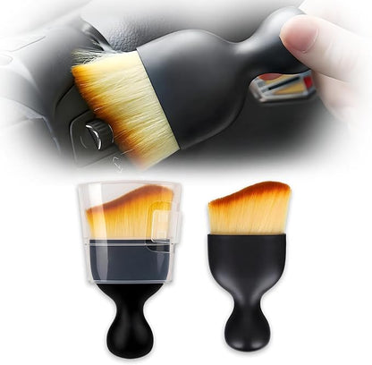 2PCS Car Interior Dust Brush,Soft Microfiber Bristles, Car Detailing Brush Cleaning Brush, Dust Brush Car Interior Cleaning Tool for Car Vents, Dashboards, and Home Use