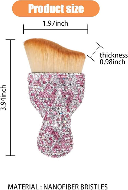 1 PC Bling Car Interior Dust Brush, Rhinestones Auto Scratch Free Detailing Brush, Soft Car Interior Cleaning Brush Accessories for Automotive Dashboard, Air Conditioner Vents, Computer (Pink)
