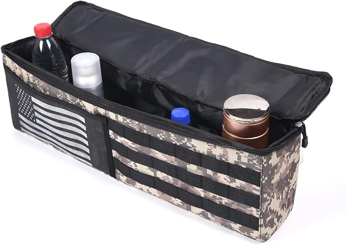 Aunginsy 1PCS Trunk Organizer Compatible with Toyota FJ Cruiser 2007-2021+, Car Left Side Trunk Storage Bag Backseat Hanging Storage Multi-Compartment Space Saving Accessories, With Camouflage Pattern