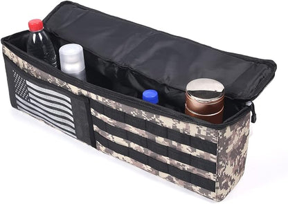 Aunginsy 1PCS Trunk Organizer Compatible with Toyota FJ Cruiser 2007-2021+, Car Left Side Trunk Storage Bag Backseat Hanging Storage Multi-Compartment Space Saving Accessories, With Camouflage Pattern