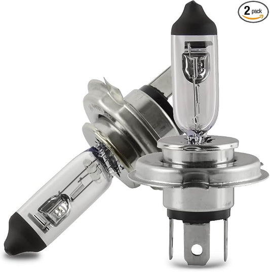 H4 Halogen Headlight Bulb - 55W 9003 High/Low Beam Fog Light Replacement,Halogen Light Bulbs,DOT Compliant,Universal Lighting Accessories for 12V Cars,Not fit 24V Vehicles,Pack of 2
