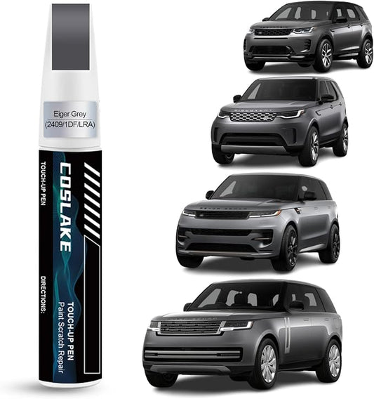 Car Touch Up Paint(Eiger Grey(2409/1DF/LRA)) for Landrover, Car Paint Scratch Repair Kit, Quick & Easy Solution to Repair, 2 in 1 Scratch Remover Pen with 2PCS Disposable Micro Applicators