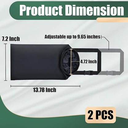 ecocstm 2 PCS Car Trash Bags, Car Accessories Washable Garbage Bag Hanging, Detachable Trash Can with Top Elastic Vent & Sticky Strap Bottom Opening, Seat Back Tash Bag for Cars,Travelling,Outdoor