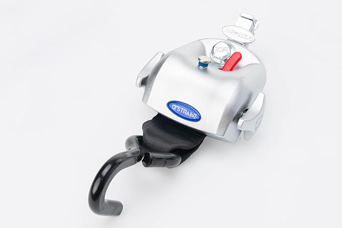 Q'Straint Q011012 QRT-360 Heavy Duty Retractor Mounted with L-Track Fitting and Positive Lock Indicator. Single Retractor Designed to Meet WC18 Standards, Compatible with WC19 Wheelchairs