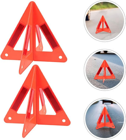 5pcs Emergency Car Safety Triangle Warning Rack Reflective Sign Versatile Safety for Roadside Use